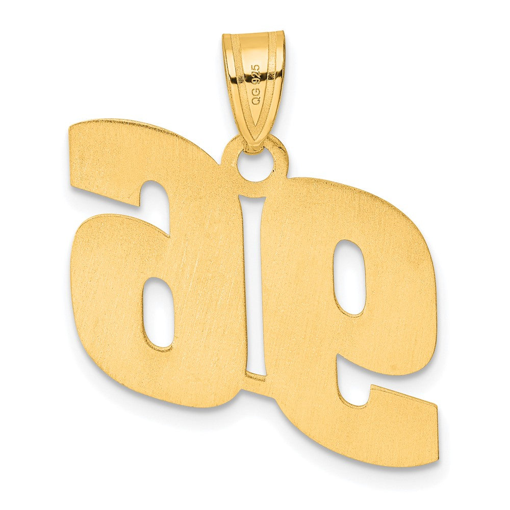 14k Polished Block Number 96 Pendant