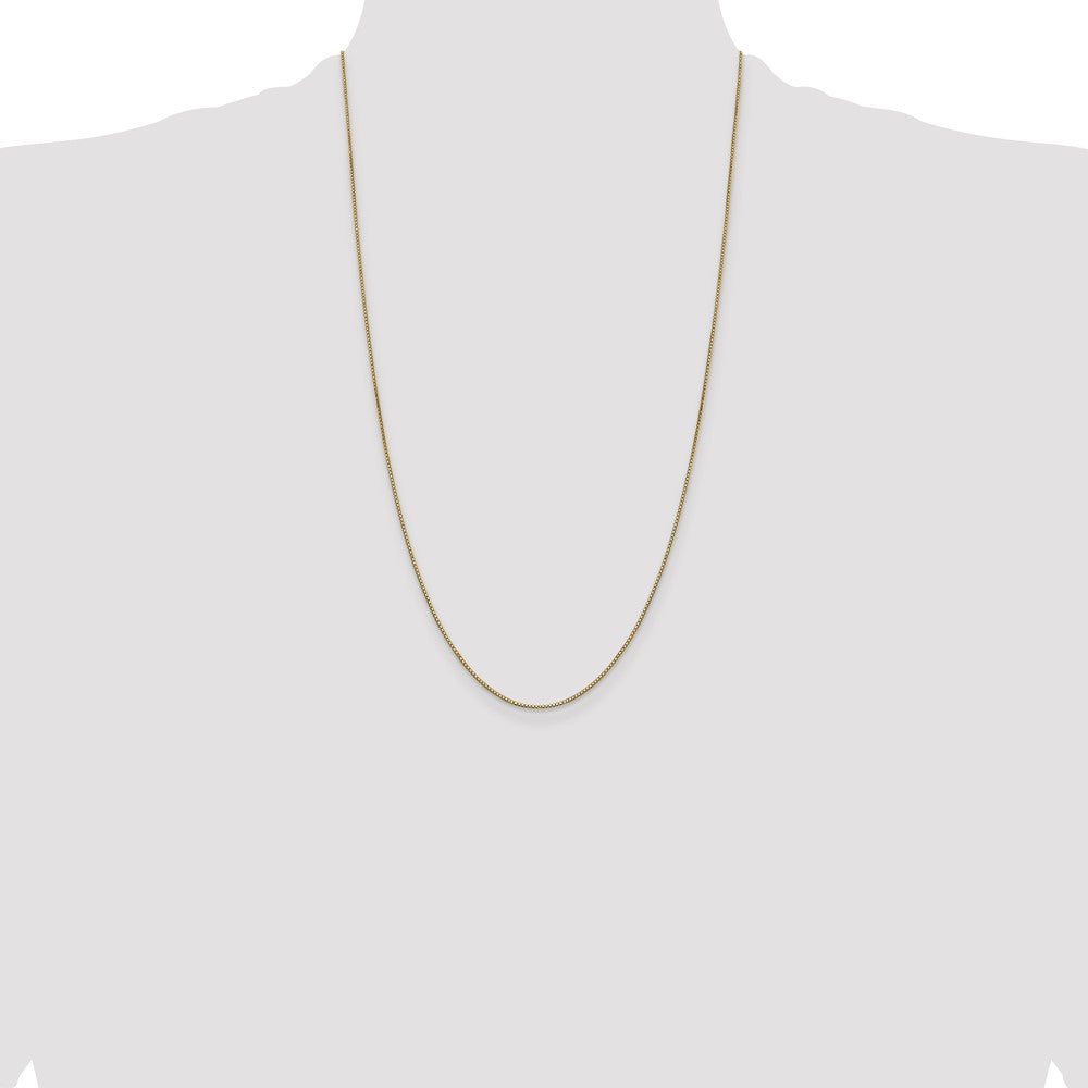 14K 26 inch .9mm Box with Lobster Clasp Chain