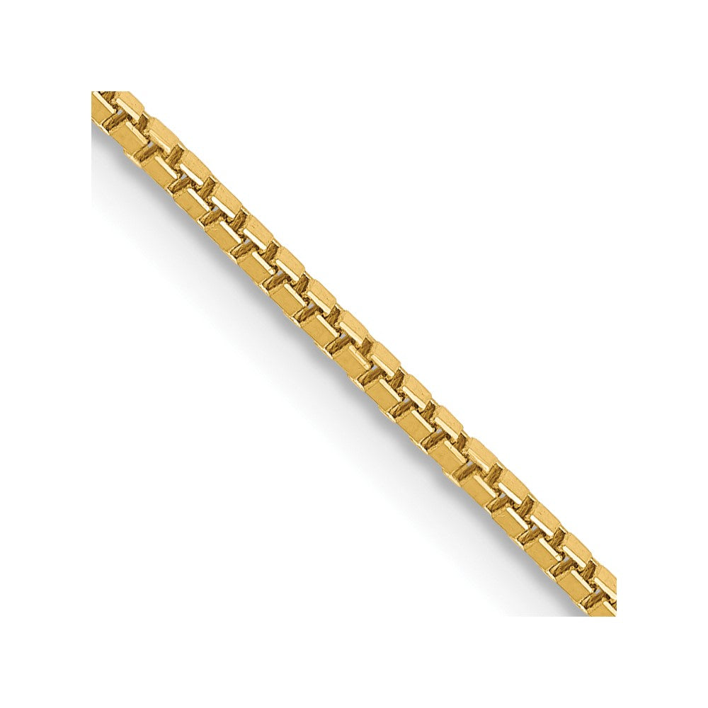 14K 28 inch 1.1mm Box with Lobster Clasp Chain