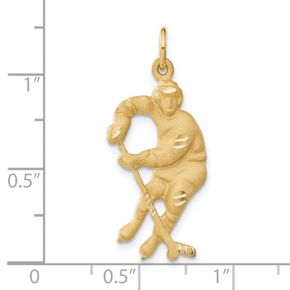 14k Hockey Player Charm
