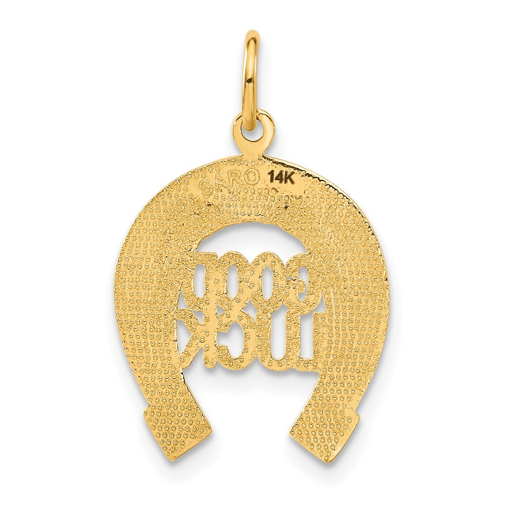 14k Horseshoe Good Luck Charm