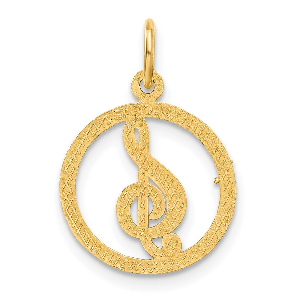 14k Treble Clef Charm