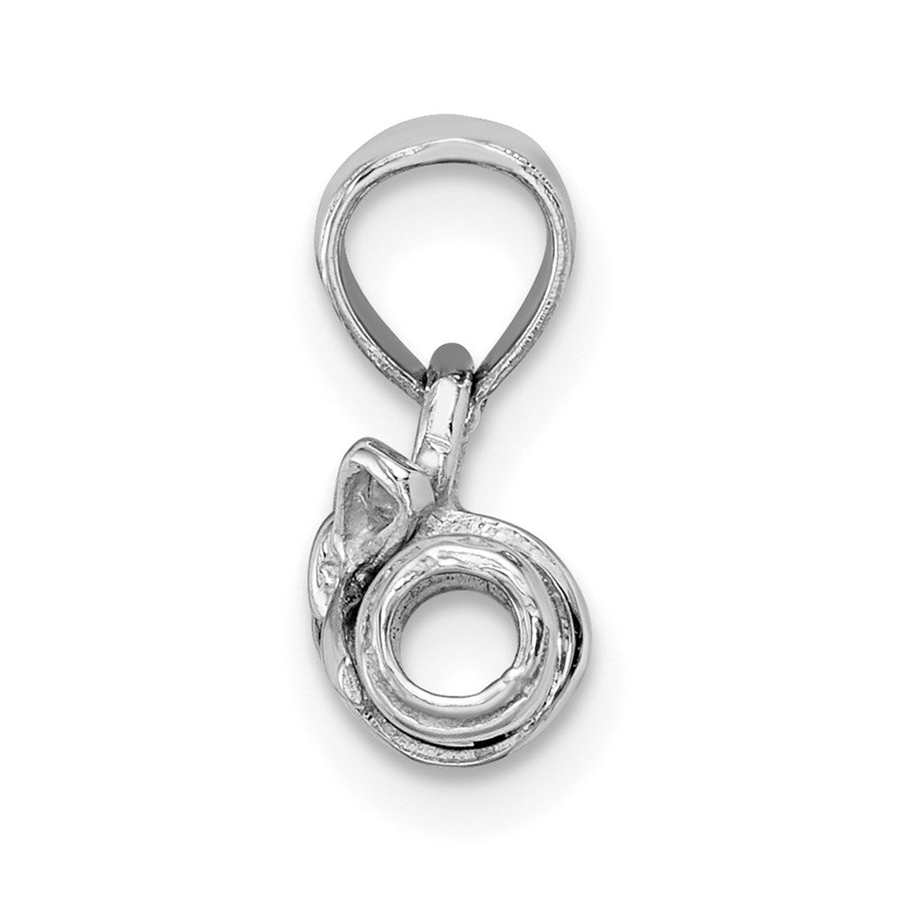 14K White Gold 3-D DIPLOMA Rolled Up Charm