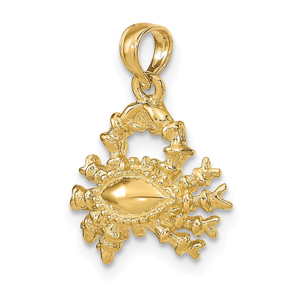 14k 3-D Cancer Zodiac Charm