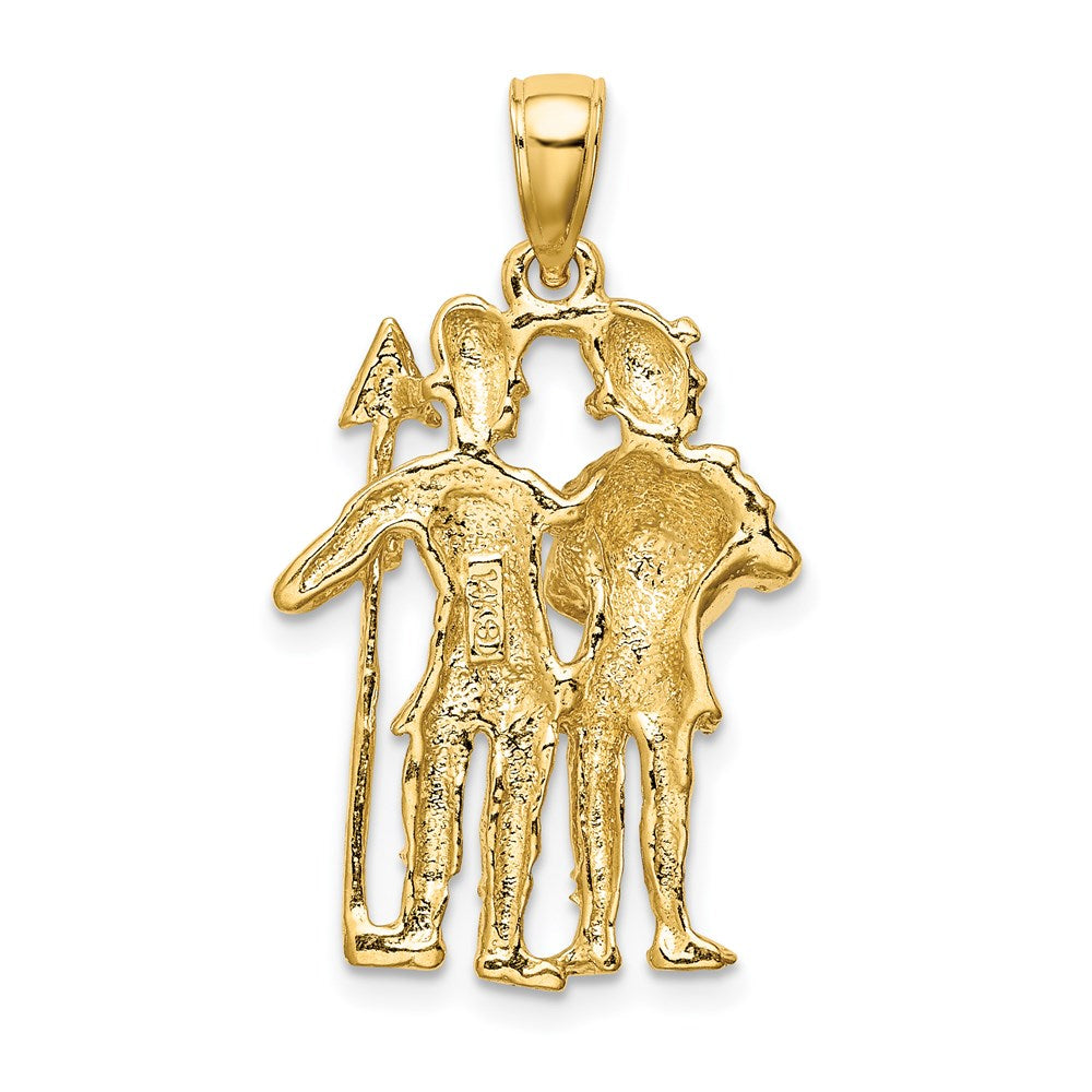 14k Large Gemini Zodiac Charm
