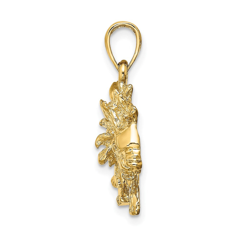 14k Large Leo Zodiac Charm