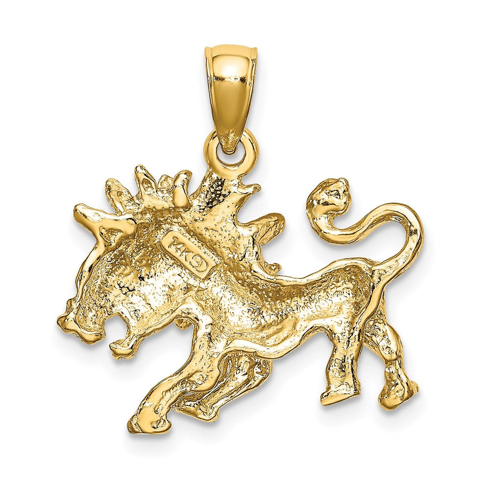 14k Large Leo Zodiac Charm