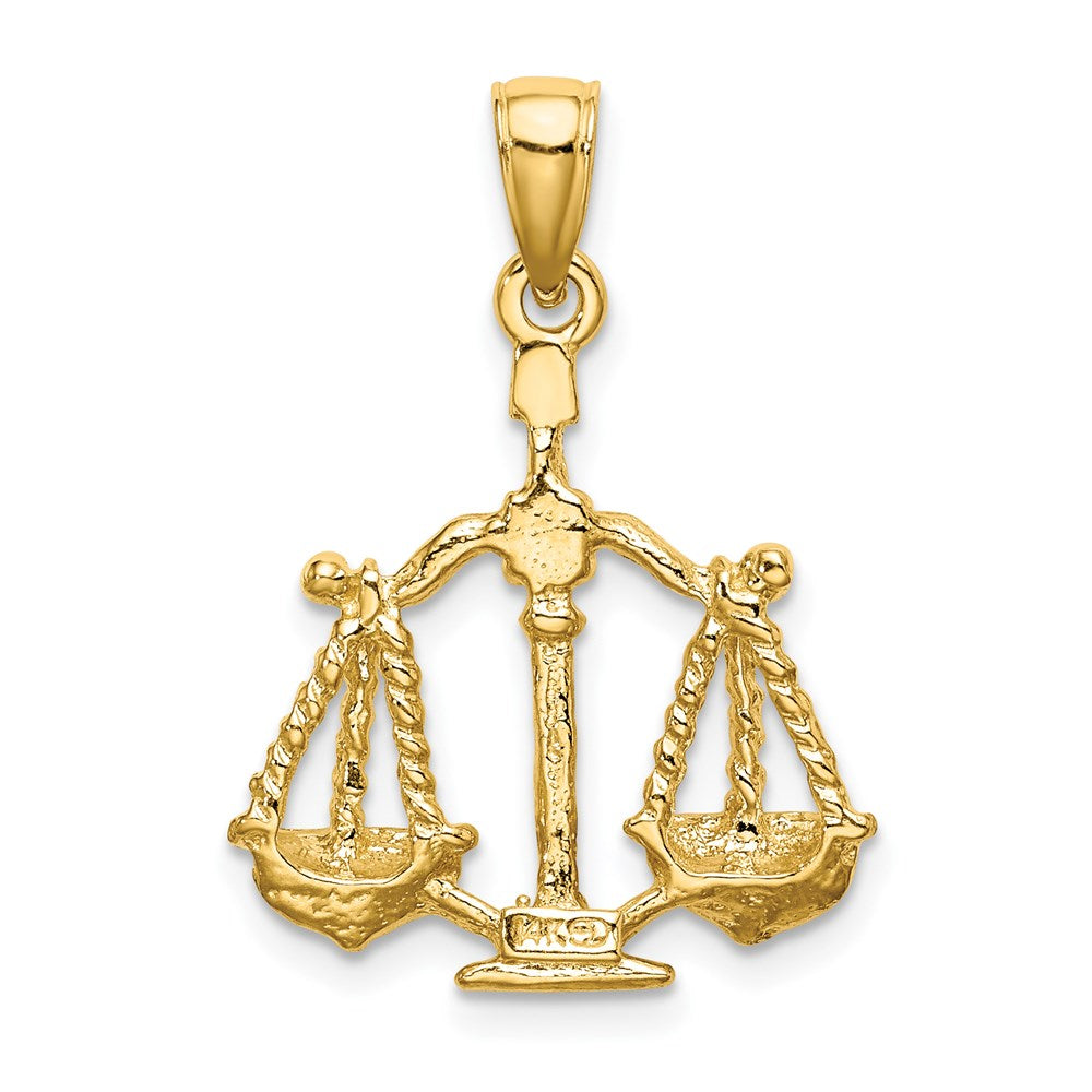 14k Large Libra Zodiac Charm