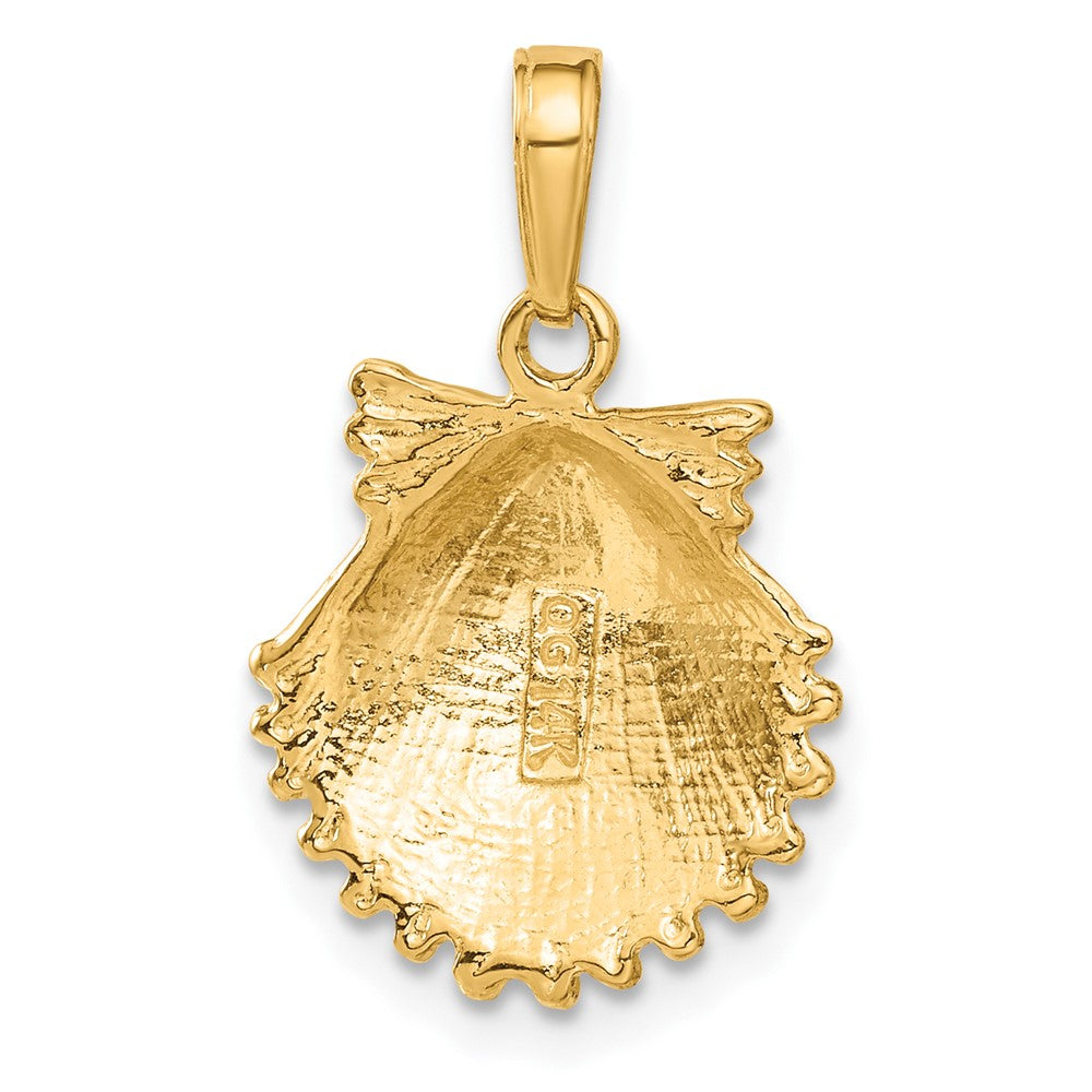 14k Scallop Shell Pendant