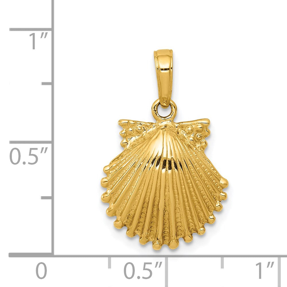 14k Scallop Shell Pendant