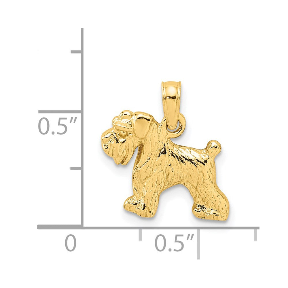 14k Schnauzer Dog Pendant