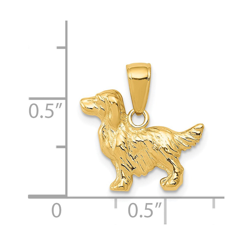 14k Springer Spaniel Dog Pendant