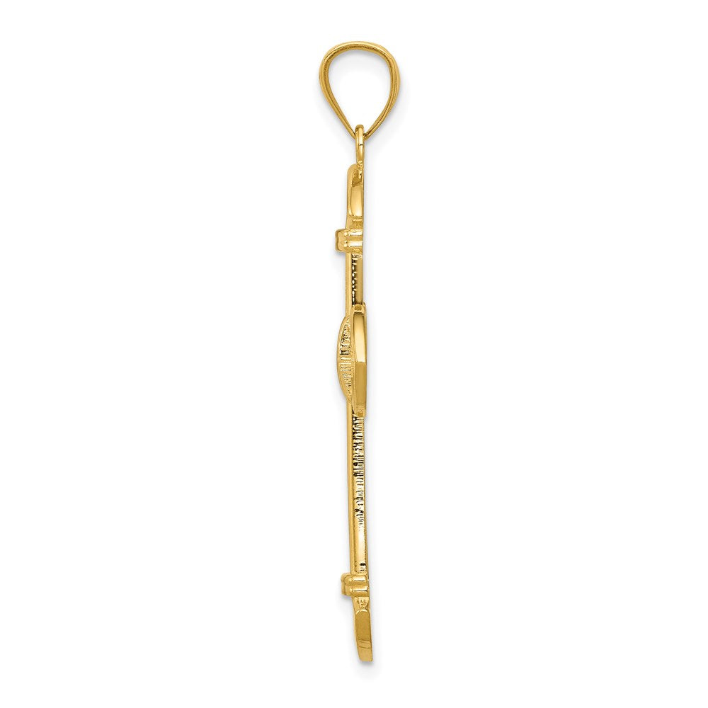 14k Budded Cross Pendant