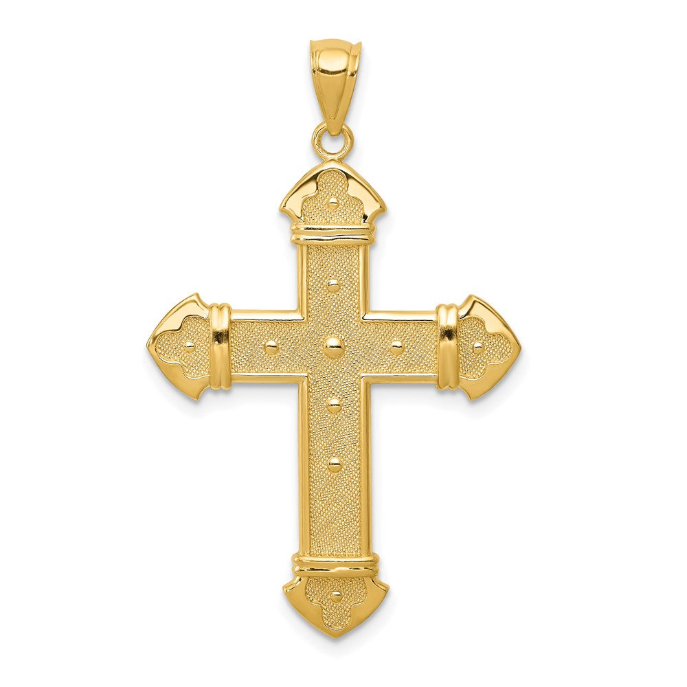 14k Budded Cross Pendant