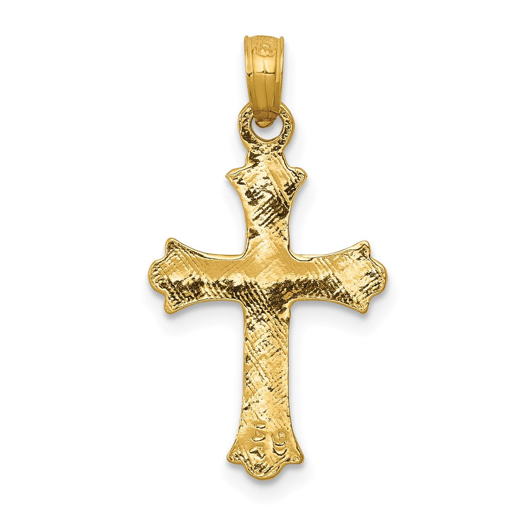 14k Budded Cross Charm
