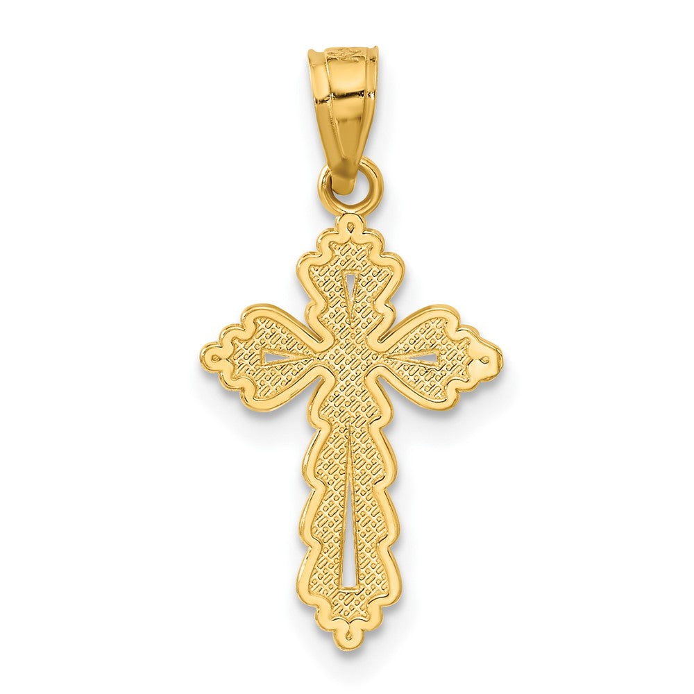 14k Budded Cross Charm