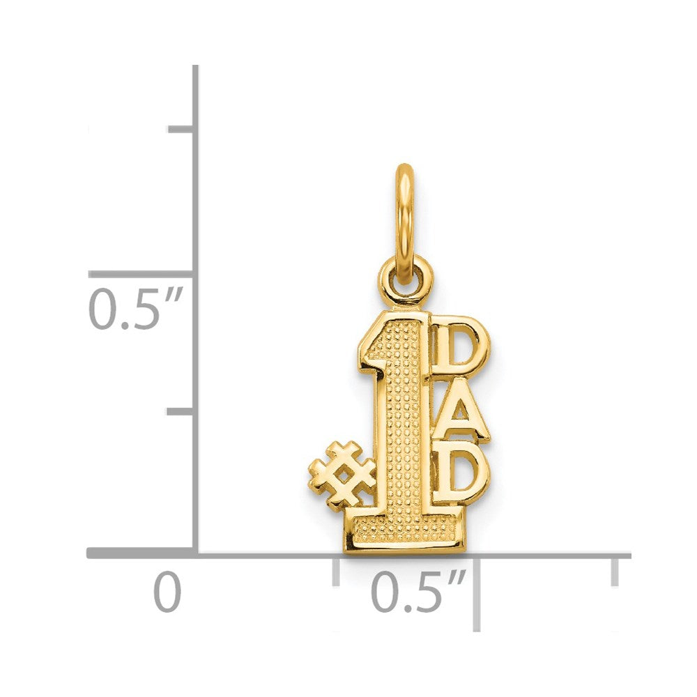 14k #1 DAD Charm