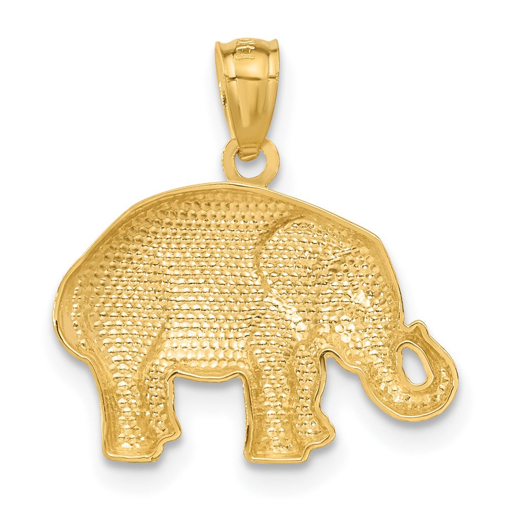 14k Polished Elephant Pendant