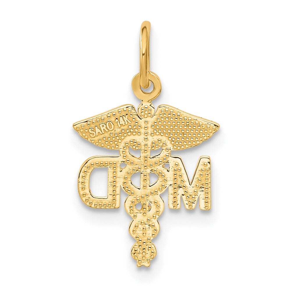14k M.D. Caduceus Charm