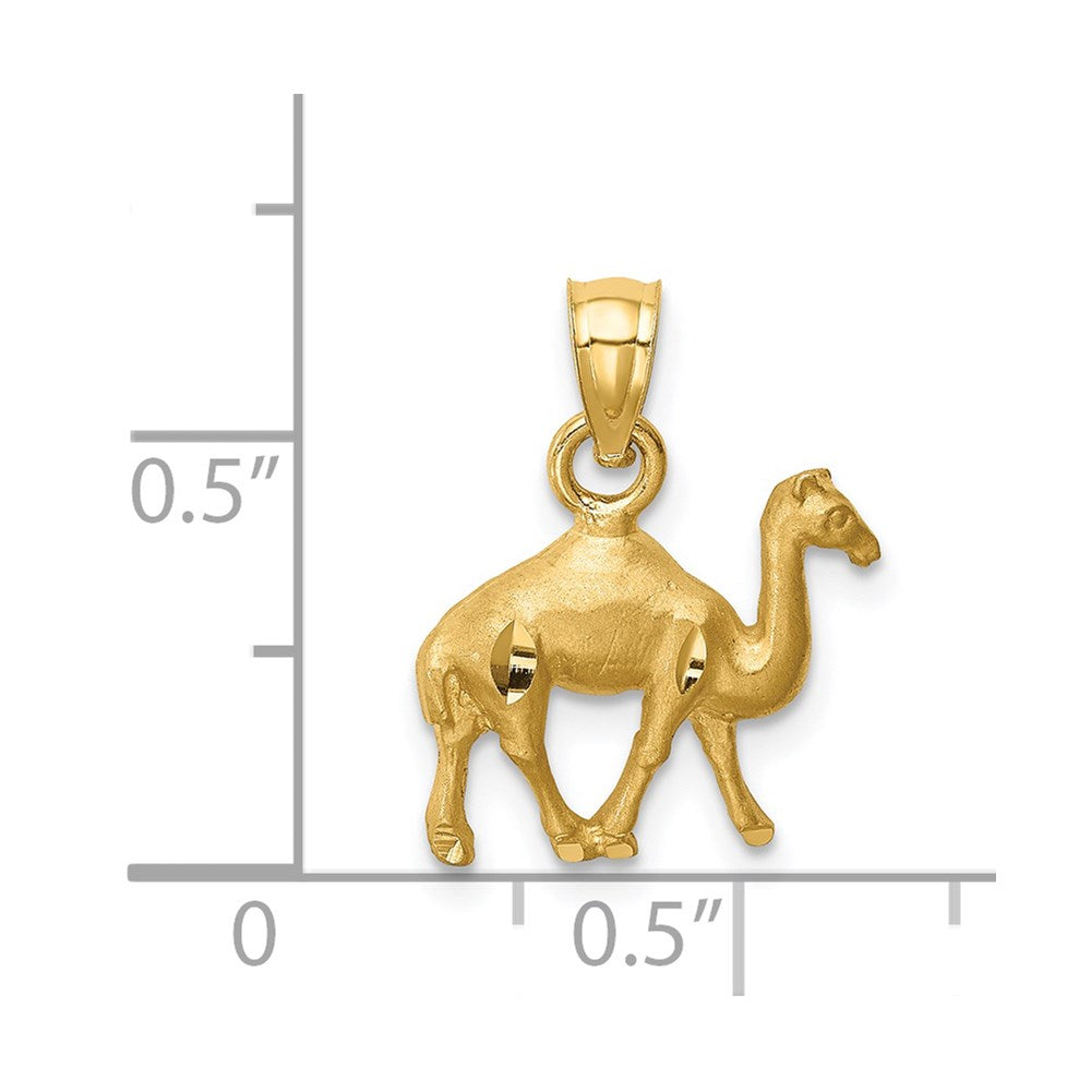 14K D/C Camel Pendant