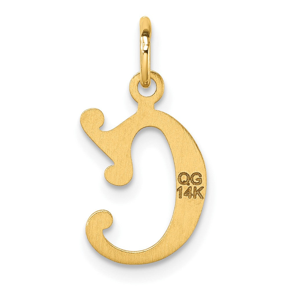 14K Diamond-cut Letter C Initial Charm