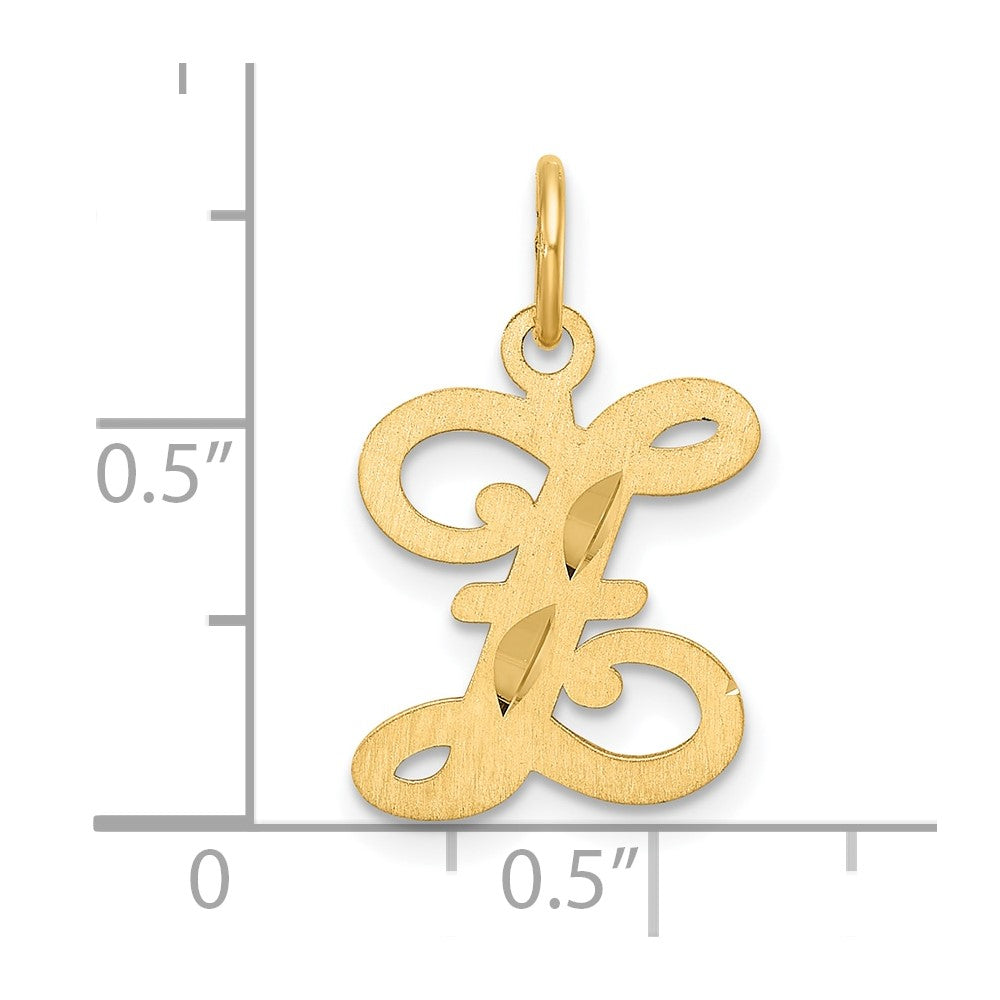 14K Diamond-cut Letter Z Initial Charm