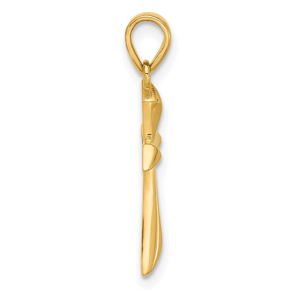 14K Polished Cross Pendant