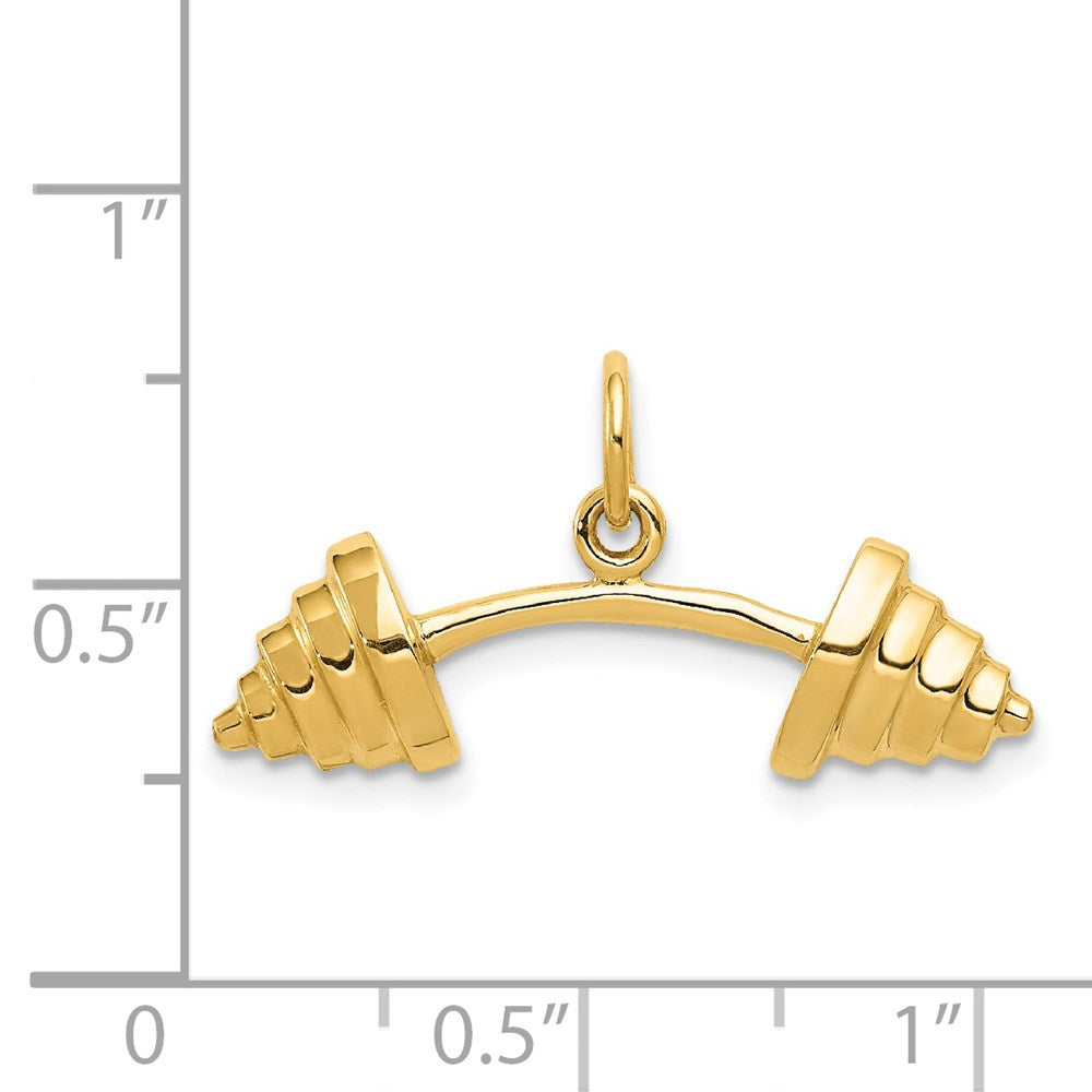 14k Barbell Charm