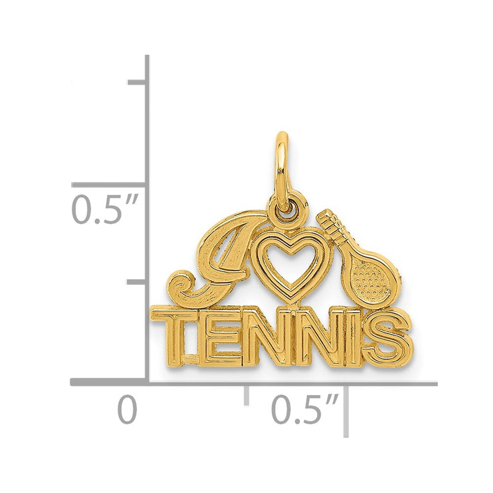 14K I HEART TENNIS Charm