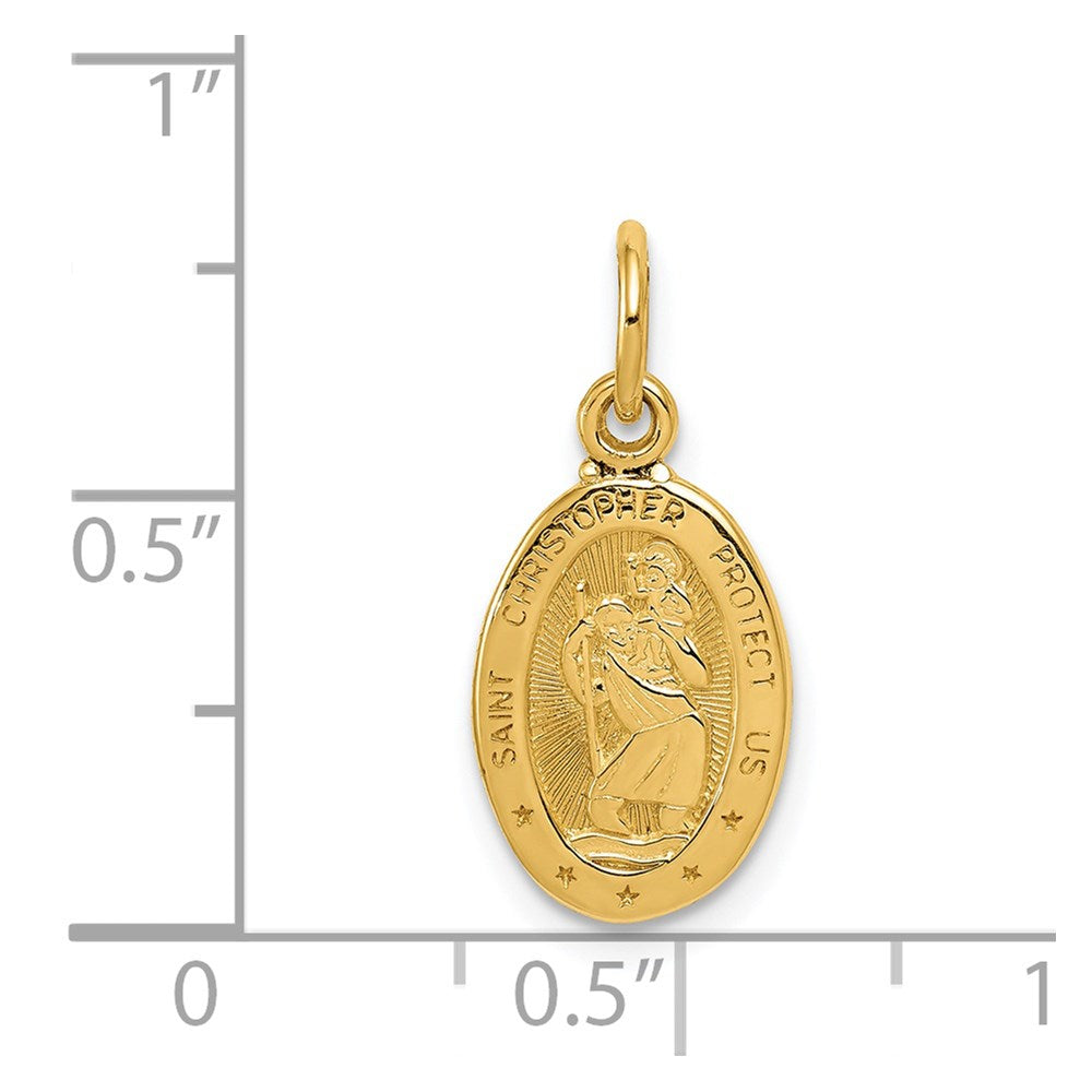 14k Saint Christopher Medal Charm