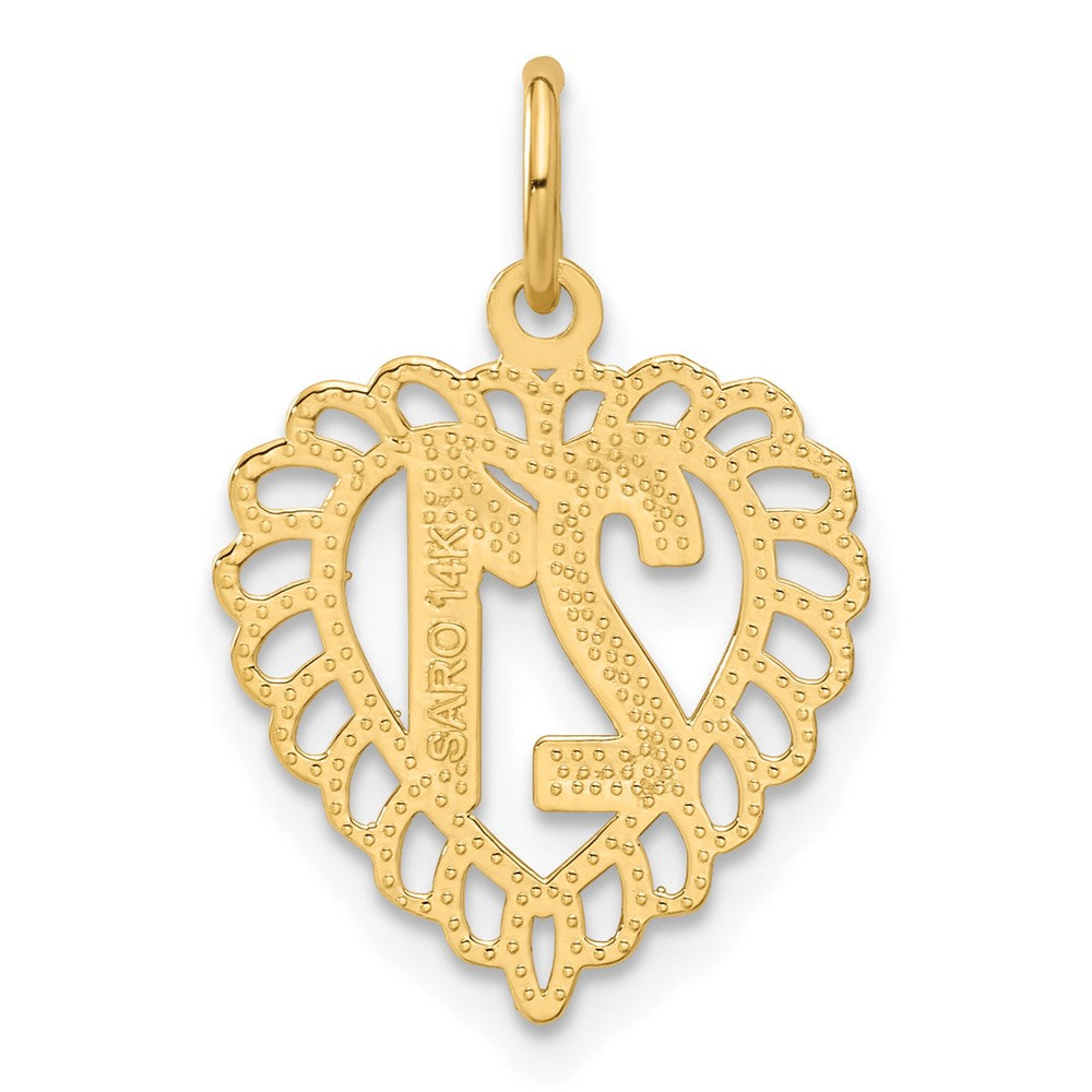 14k 21 in Heart Charm
