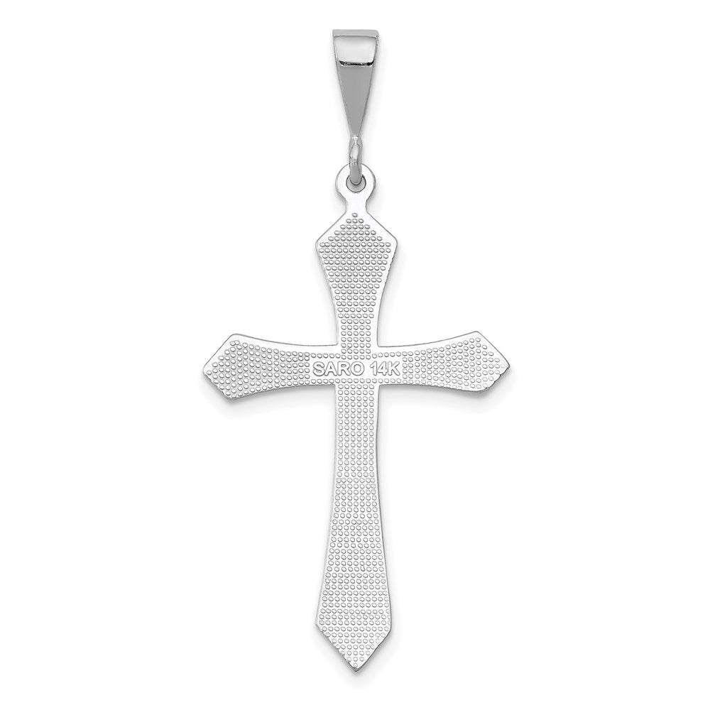14k White Gold Passion Cross Pendant