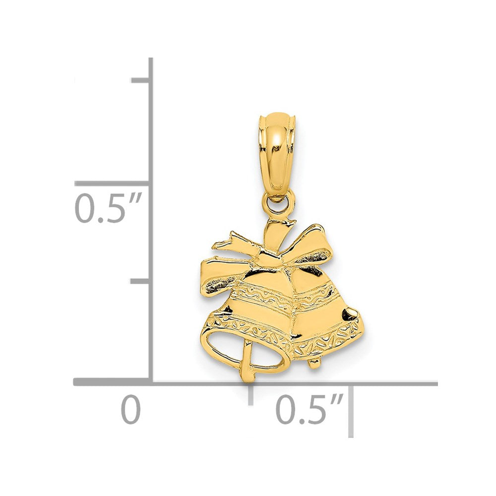14k Polished Christmas Bells Charm