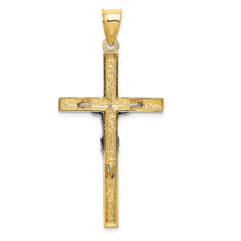14k Two-tone Crucifix Pendant