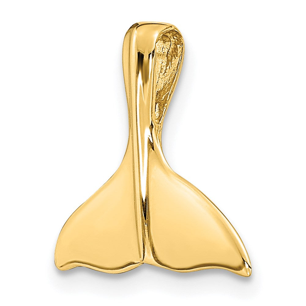 14k 3-D Polished Whale Tail Slide