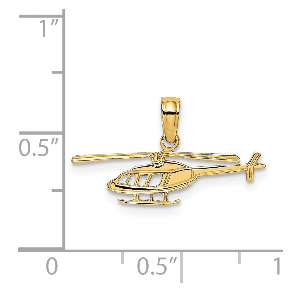14k Helicopter Charm