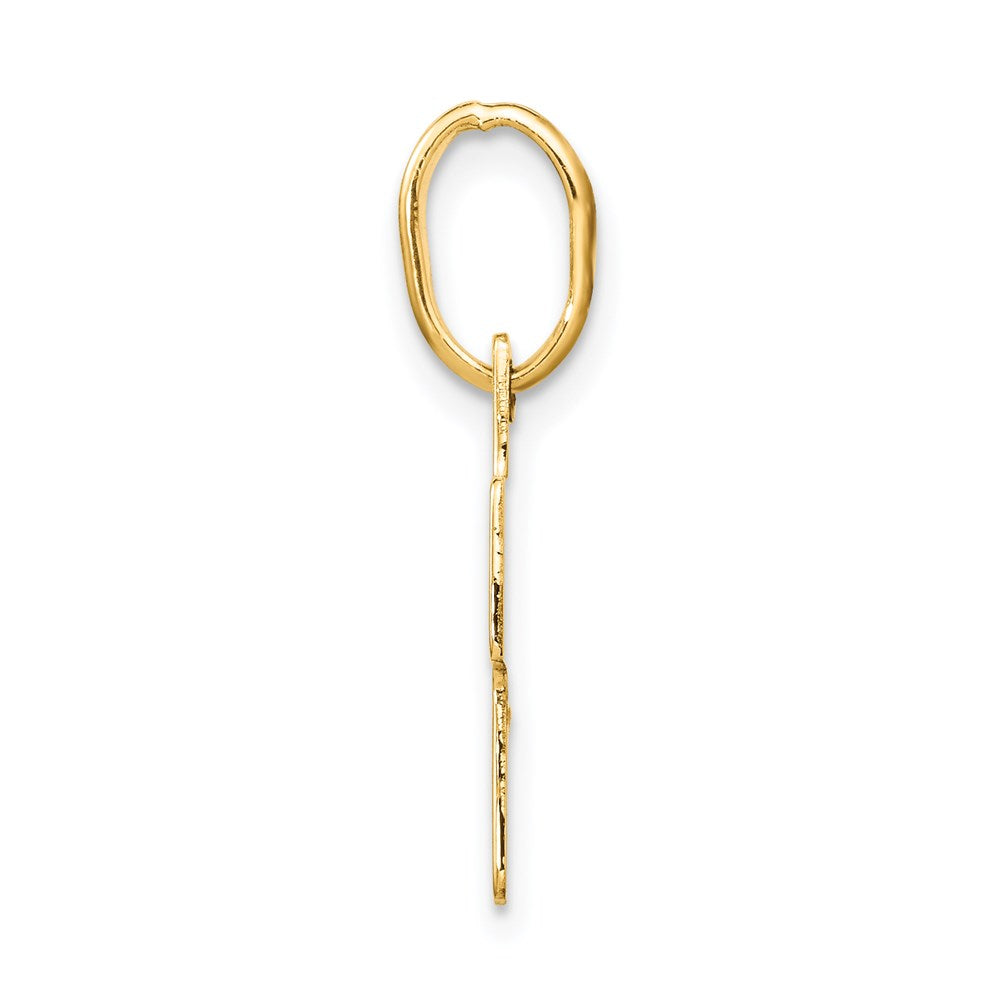14k Polished Cross Charm