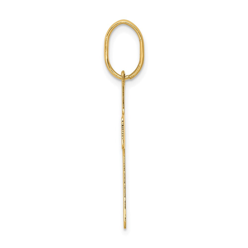 14k Polished Cross Charm