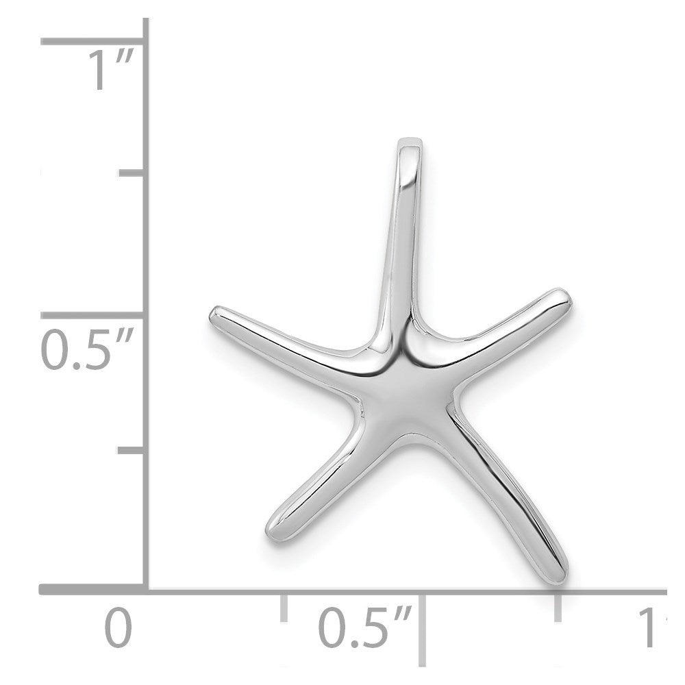 14k White Gold Starfish Chain Slide