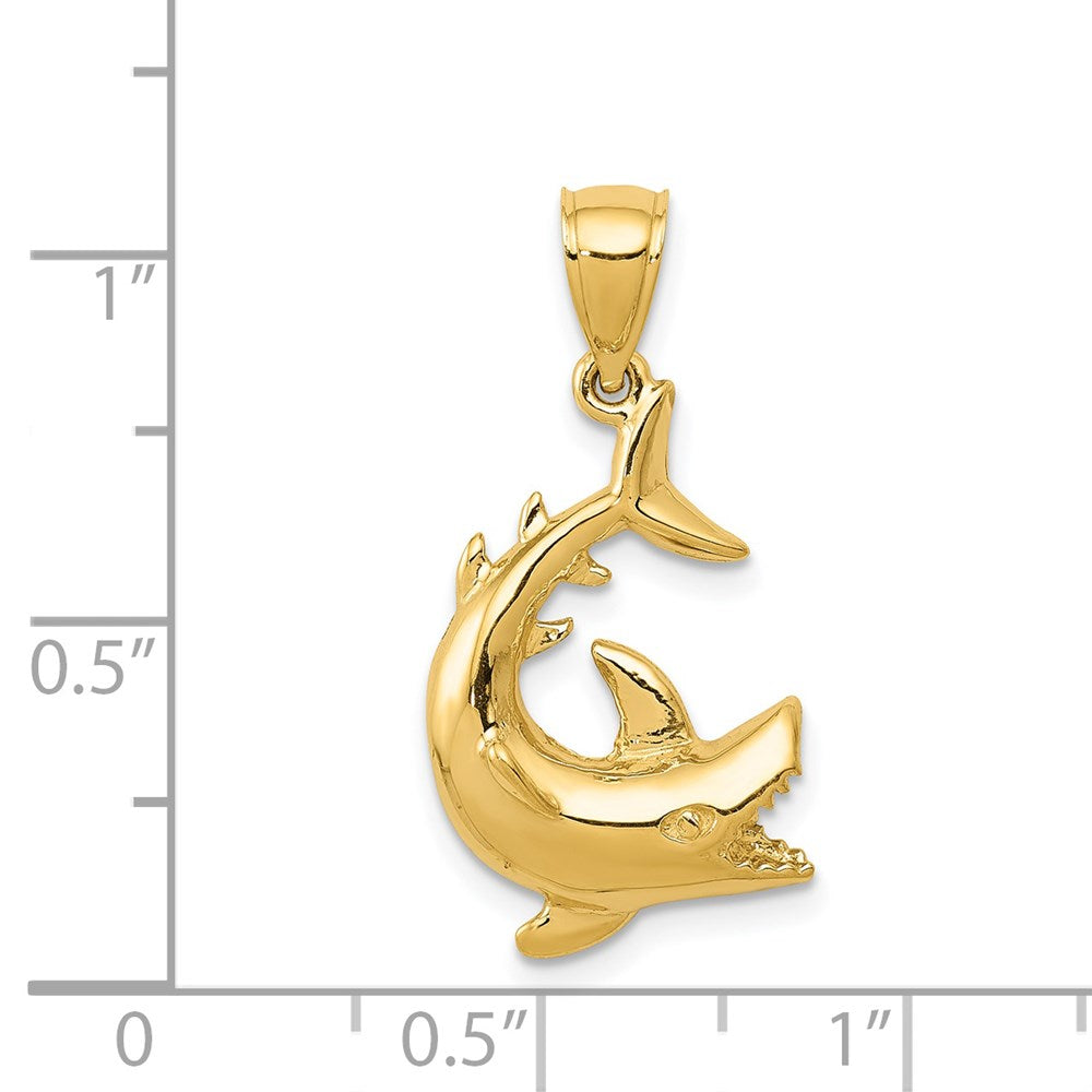14K Shark Pendant