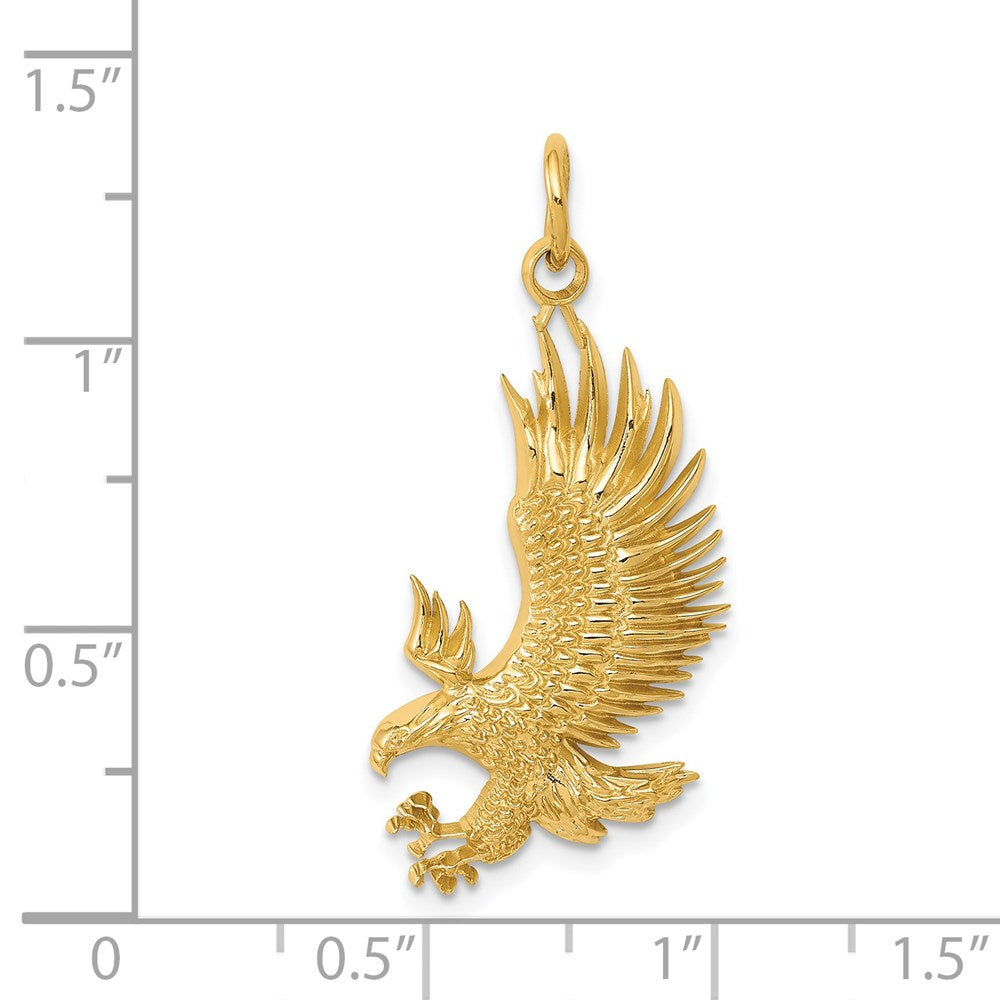 14k Bald Eagle Charm