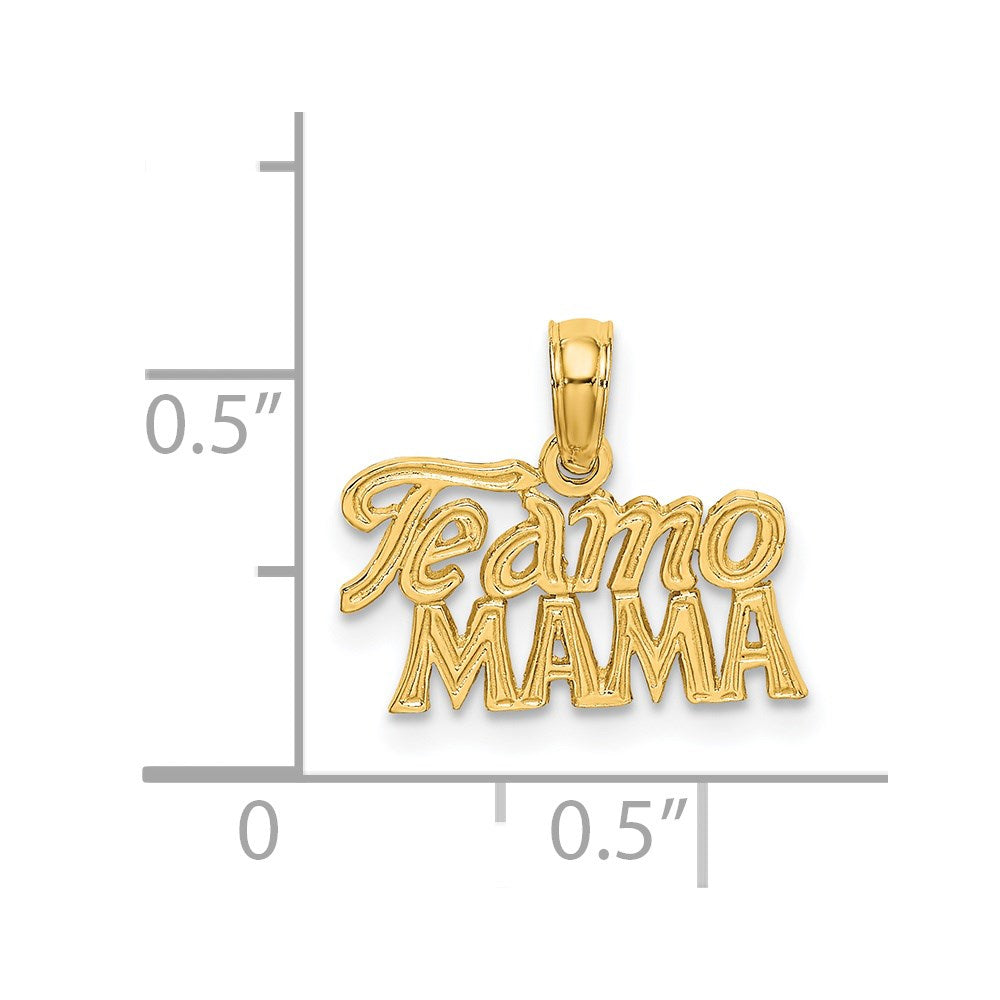 14K TE AMO MAMA Charm