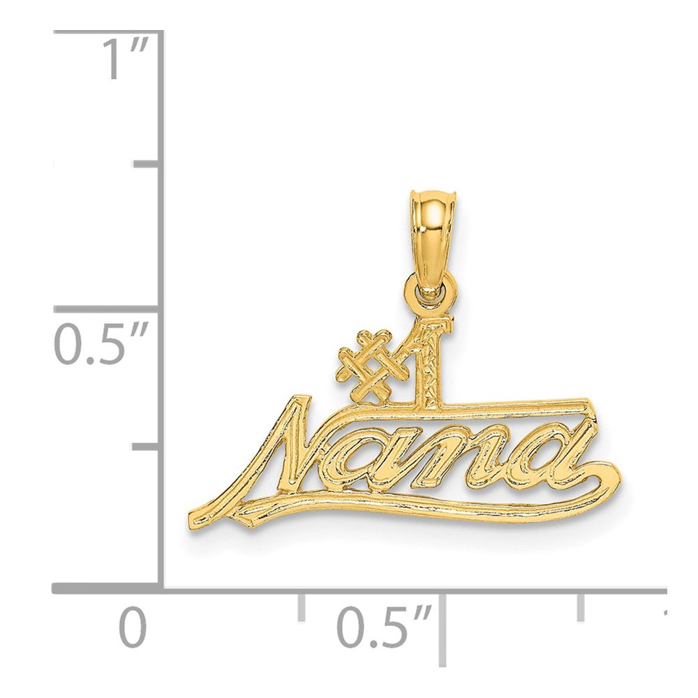 14K #1 NANA Script Charm