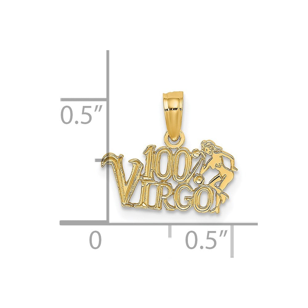 14K 100% VIRGO Zodiac Charm