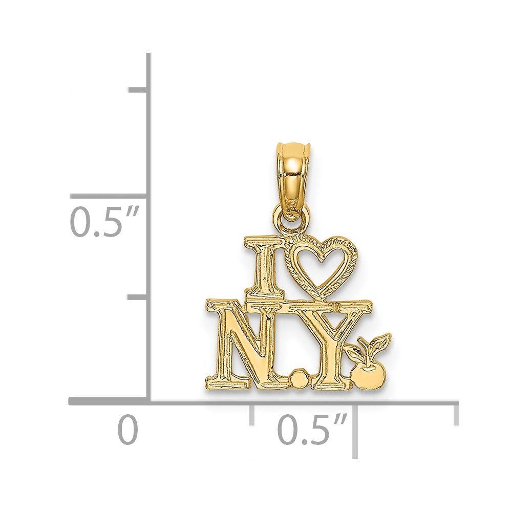 14K I HEART NY Charm