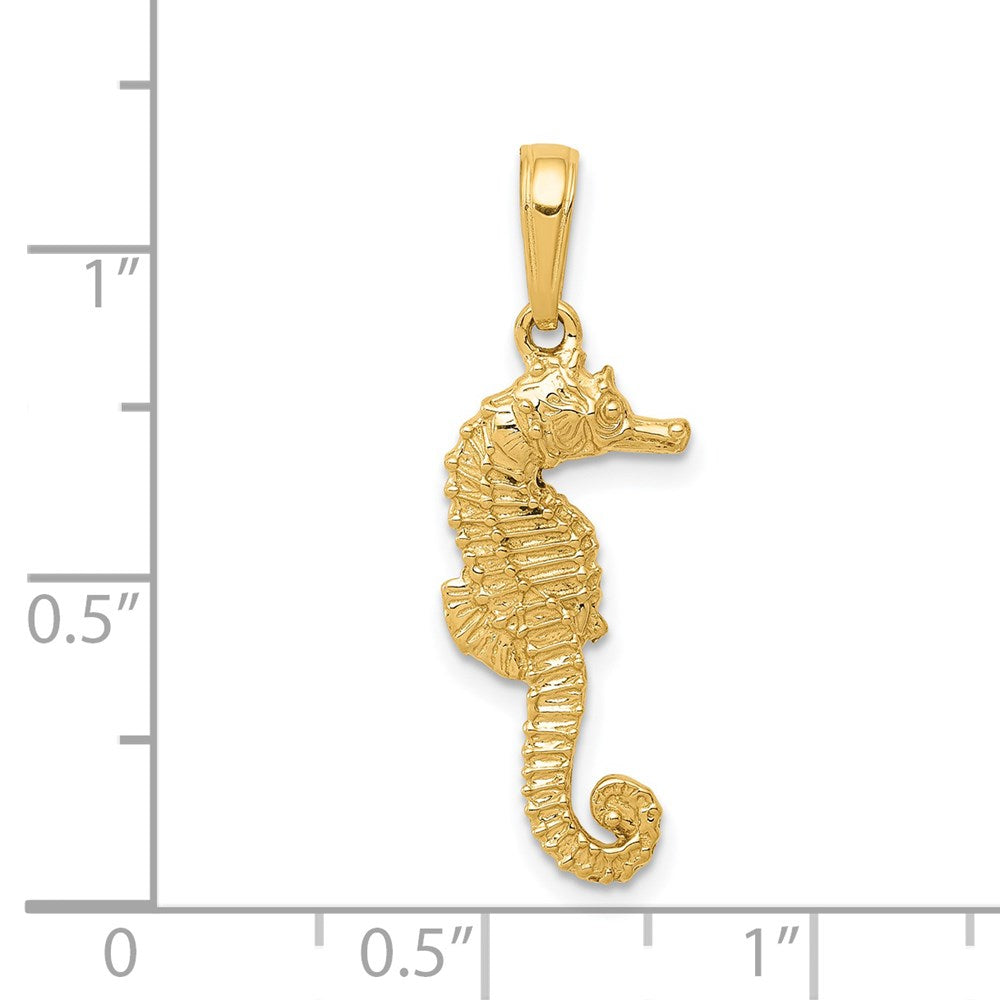14K Seahorse Pendant