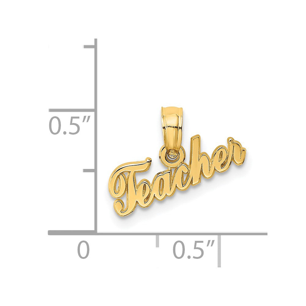 14k TEACHER Charm