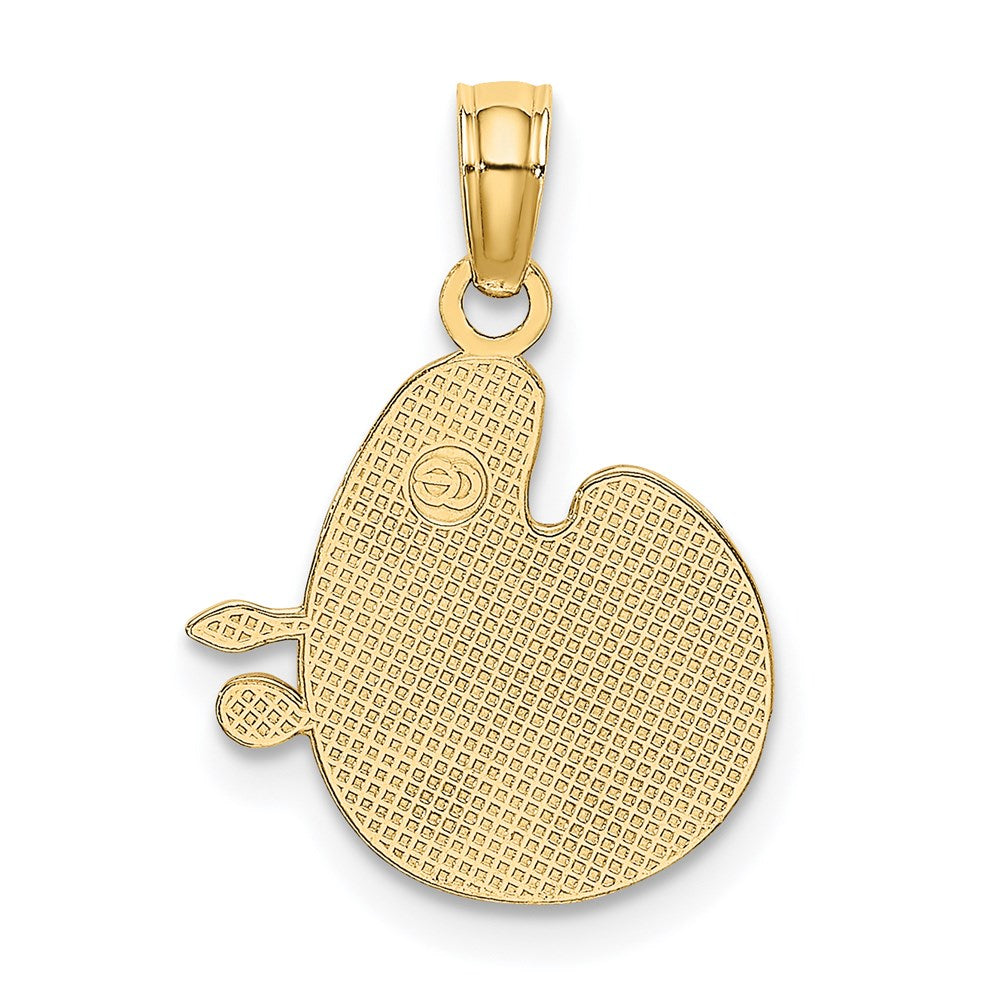 14K Paint Pallet and Brushes Charm