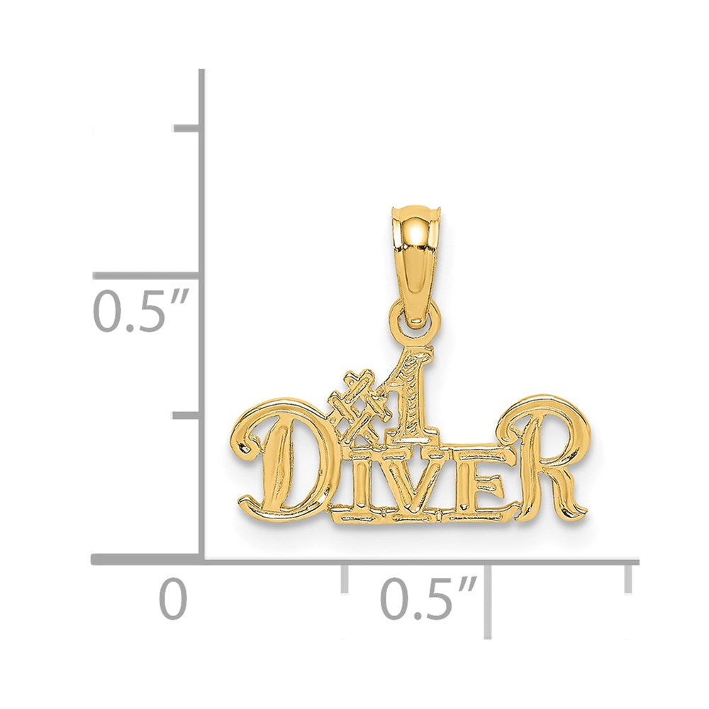 14K #1 DIVER Charm