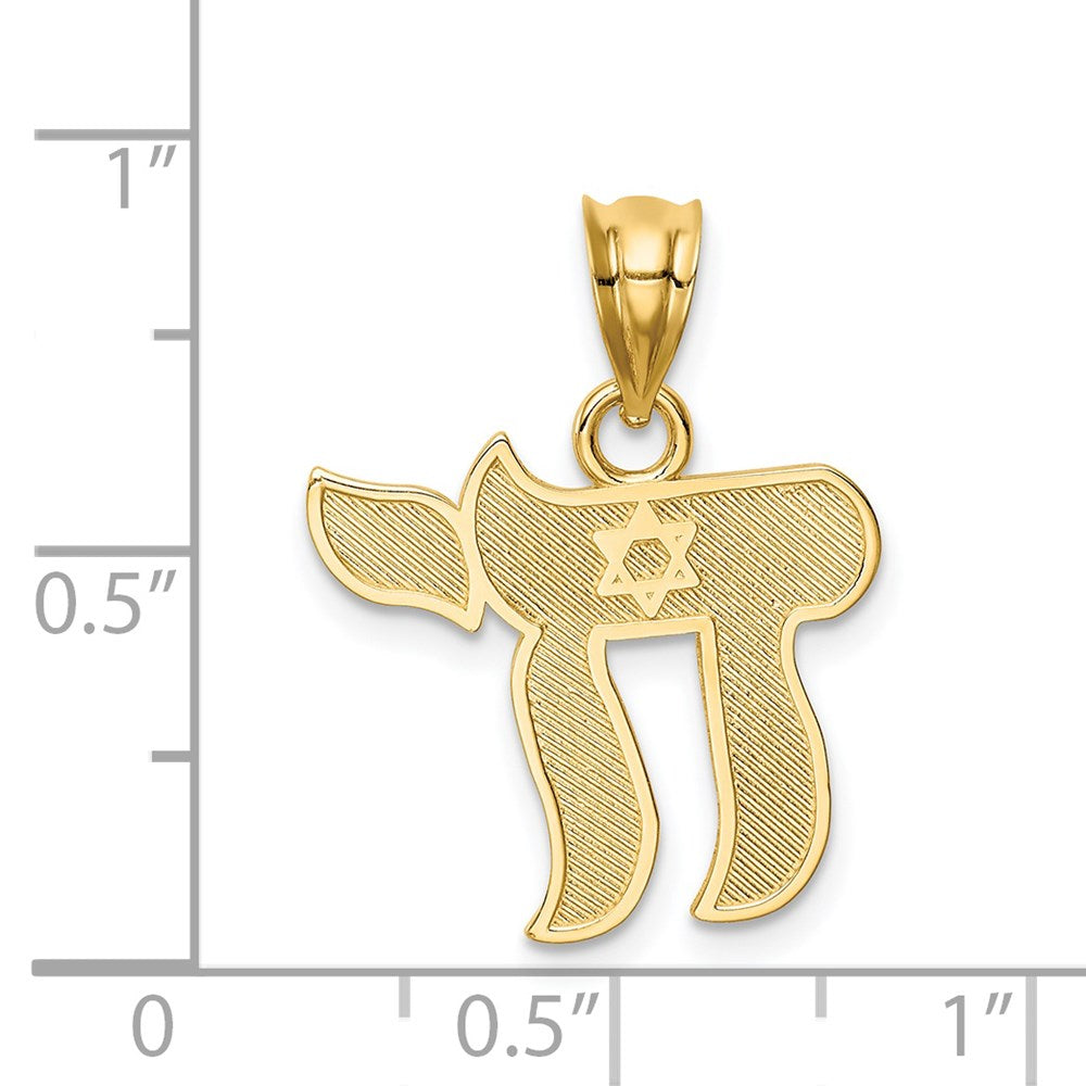 14K Polished Chai Pendant